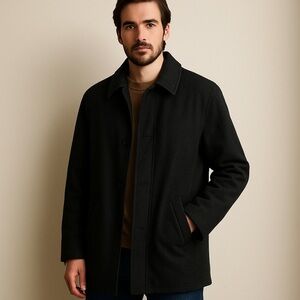 Schneider Salzburg Gore-Tex Men's Winter Coat Size 42 US Black Wool Cashmere